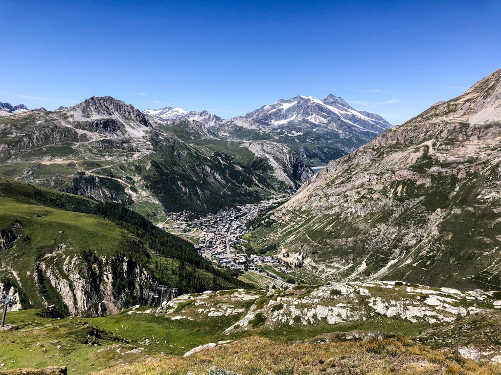 iamcycling-Savoyer-Alpen-Blick auf Val d'Isere